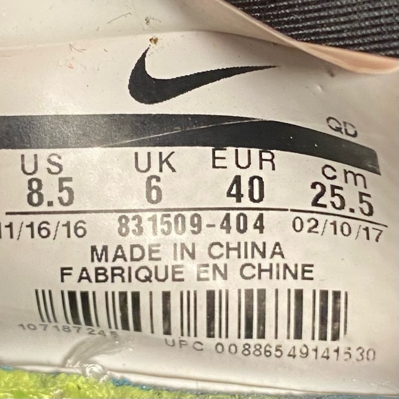 Womens 8.5 Nike Free RN Athletic Shoes Blue SEF0724 - Picture 8 of 8